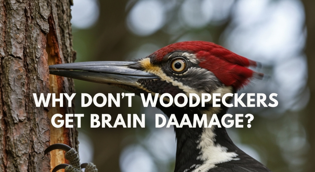 Nature’s Power Drill: How Woodpeckers Avoid Brain Damage